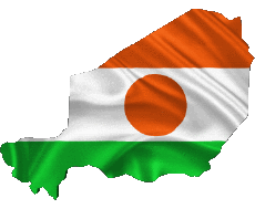 Flags Africa Niger Map 