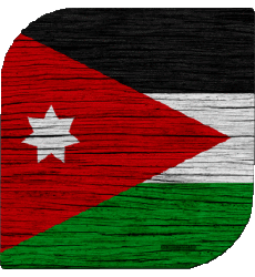 Drapeaux Asie Jordanie Carré 