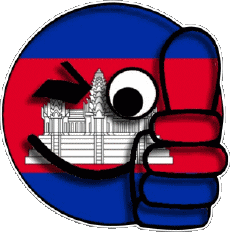 Banderas Asia Camboya Smiley - OK 