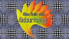 Messages German Alles Gute zum Geburtstag Zusammenfassung - geometrisch Animated Background 004 