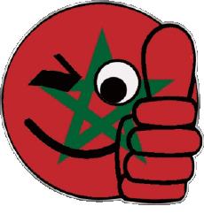 Drapeaux Afrique Maroc Smiley - OK 