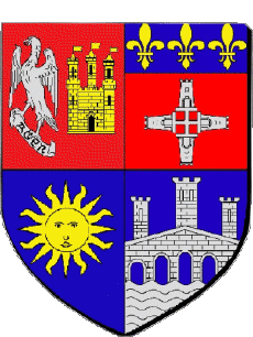 Wappen-Fahnen Frankreich Abteilungen - Städte 47 Lot et Garonne Wappen