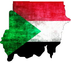 Flags Africa Sudan Map 