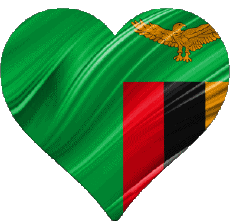 Flags Africa Zambia Heart 