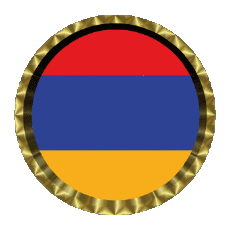 Fahnen Asien Armenien Rund - Ringe 