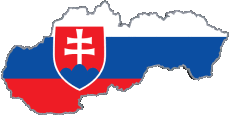 Flags Europe Slovakia Map 