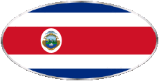Drapeaux Amériques Costa Rica Ovale 01 