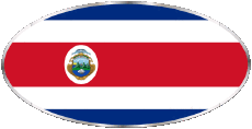 Fahnen Amerika Costa Rica Oval 01 