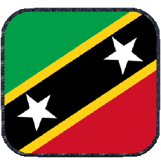 Flags America Saint Kitts and Nevis Square 2 
