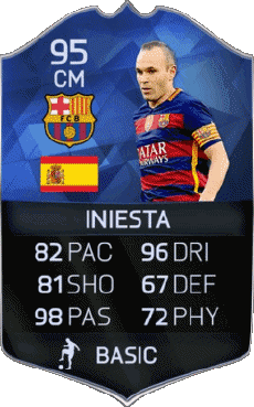 Multimedia Videospiele F I F A - Karten Spieler Spanien Andrés Iniesta 