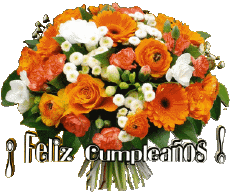 Messages Spanish Feliz Cumpleaños Floral Transparent Background 006 