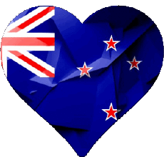 Fahnen Ozeanien Neuseeland Herz 