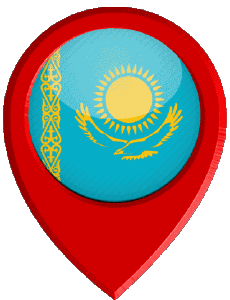 Flags Asia Kazakhstan Location Pin 