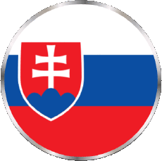 Drapeaux Europe Slovaquie Rond 