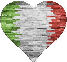 Flags Europe Italy National Heart 