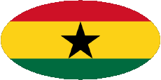 Banderas África Ghana Oval 