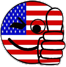 Fahnen Amerika U.S.A - National Smiley - OK 