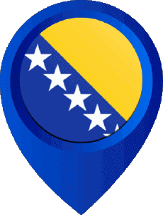 Flags Europe Bosnia herzegovina Location Pin 