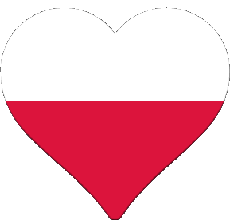 Banderas Europa Polonia Corazón 