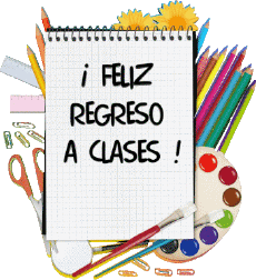 Messages Espagnol Feliz Regreso a Clases Fond Transparent 001 