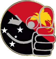 Fahnen Ozeanien Papua Neu-Guinea Smiley - OK 