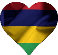 Flags Africa Mauritius Heart 