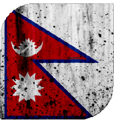 Drapeaux Asie Népal Carré 