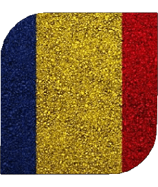 Drapeaux Afrique Tchad Carré 