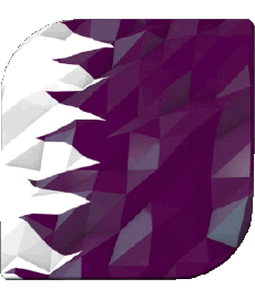 Drapeaux Asie Qatar Carré 