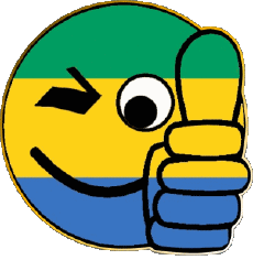 Flags Africa Gabon Smiley - OK 