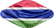 Banderas África Gambia Oval 02 