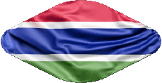 Fahnen Afrika Gambia Oval 02 