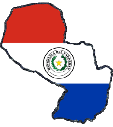 Drapeaux Amériques Paraguay Carte 