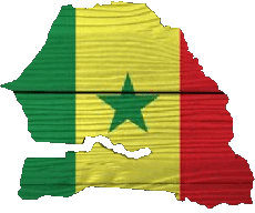 Flags Africa Senegal Map 
