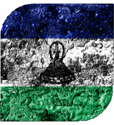 Drapeaux Afrique Lesotho Carré 