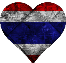 Banderas Asia Tailandia Corazón 
