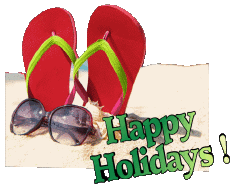 Messages English Happy Holidays Transparent Background 08 