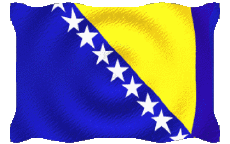 Bandiere Europa Bosnia Erzegovina Sventola 