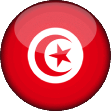 Fahnen Afrika Tunesien Runde 
