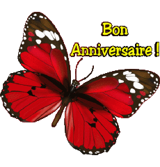Messagi Francese Bon Anniversaire Papillons 004 