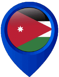 Drapeaux Asie Jordanie Epingle de Localisation 