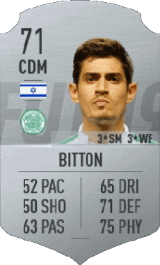 Multimedia Vídeo Juegos F I F A - Jugadores  cartas Israel Nir Bitton 