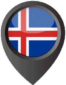 Flags Europe Iceland Location Pin 