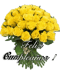 Mensajes Español Feliz Cumpleaños Floral Fondo transparente 015 