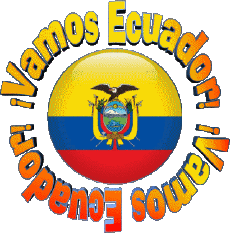 Messagi Spagnolo Vamos Ecuador Bandera 