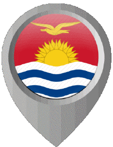 Flags Oceania Kiribati Location Pin 