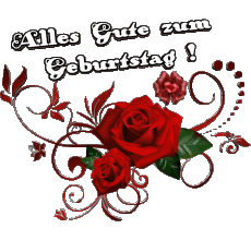 Nachrichten Deutsche Alles Gute zum Geburtstag Blumen Transparenter Hintergrund 004 
