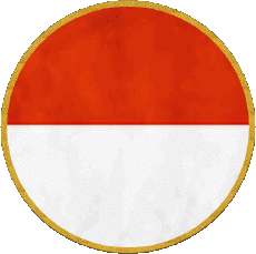 Drapeaux Asie Indonésie Rond 