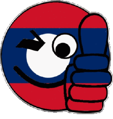 Bandiere Asia Laos Faccina - OK 