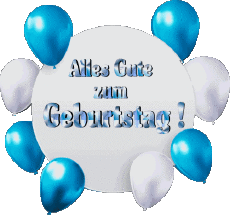 Mensajes Alemán Alles Gute zum Geburtstag Luftballons - Konfetti 010 